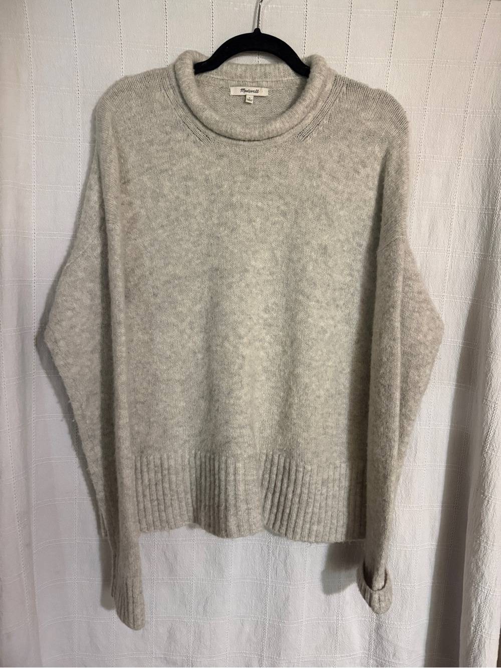 Madewell Cream Turtleneck Pullover Sweater